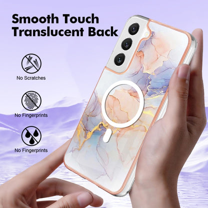 For Samsung Galaxy S22 5G Marble Pattern Dual-side IMD Magsafe TPU Phone Case(White Marble) - Galaxy S22 5G Cases by buy2fix | Online Shopping UK | buy2fix