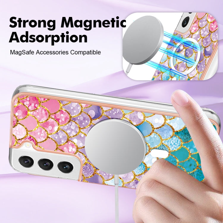 For Samsung Galaxy S22+ 5G Marble Pattern Dual-side IMD Magsafe TPU Phone Case(Colorful Scales) - Galaxy S22+ 5G Cases by buy2fix | Online Shopping UK | buy2fix