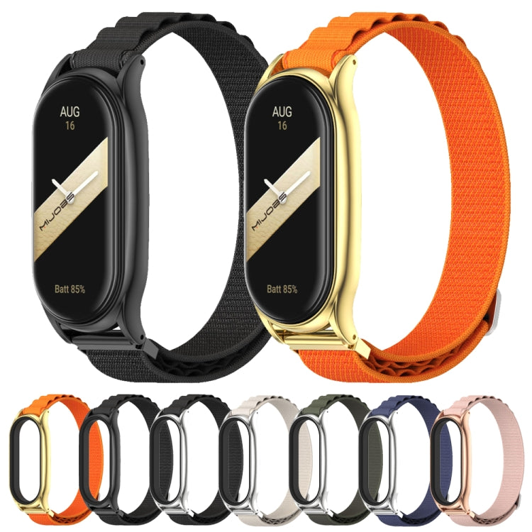 For Xiaomi Mi Band 8 Mijobs Plus Case Nylon Breathable Watch Band(Black) - Watch Bands by MIJOBS | Online Shopping UK | buy2fix