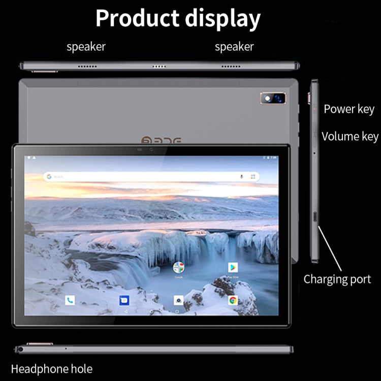 BDF P30 4G LTE Tablet PC 10.1 inch, 8GB+256GB, Android 12 MTK6762 Octa Core, Support Dual SIM, EU Plug(Grey) - BDF by BDF | Online Shopping UK | buy2fix