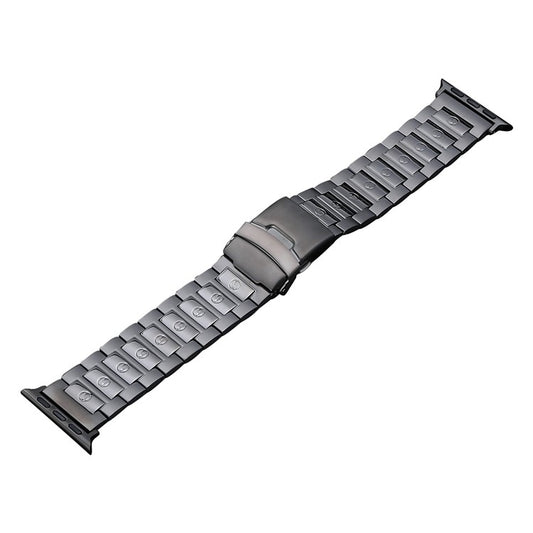 For Apple Watch SE 2022 40mm Safety Buckle Titanium Steel Watch Band(Grey) - Watch Bands by buy2fix | Online Shopping UK | buy2fix