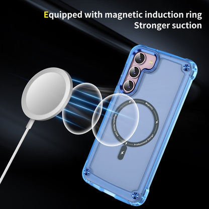 For Samsung Galaxy S22+ 5G Skin Feel TPU + PC MagSafe Magnetic Phone Case(Transparent Blue) - Galaxy S22+ 5G Cases by buy2fix | Online Shopping UK | buy2fix