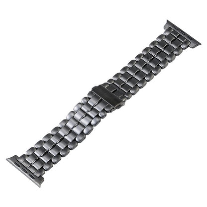 For Apple Watch Series 7 41mm Five Beads Titanium Steel Watch Band(Grey) - Watch Bands by buy2fix | Online Shopping UK | buy2fix