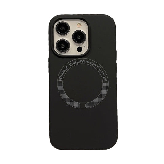 For iPhone 15 Pro Max Magsafe Magnetic Silicone Phone Case(Black) - iPhone 15 Pro Max Cases by buy2fix | Online Shopping UK | buy2fix