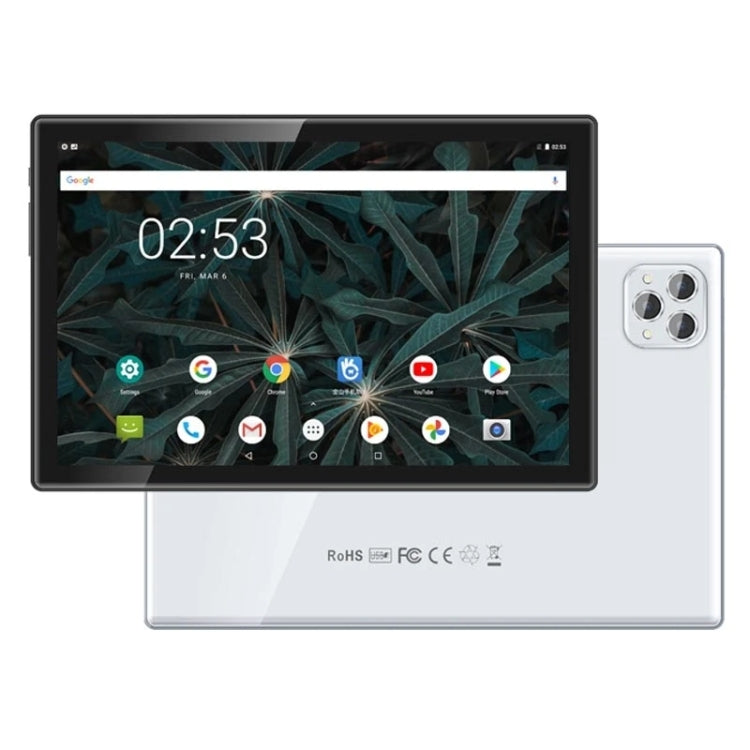 BDF P50 4G LTE Tablet PC 10.1 inch, 8GB+128GB, Android 11 MTK6755 Octa Core, Support Dual SIM, EU Plug(Silver) - BDF by BDF | Online Shopping UK | buy2fix