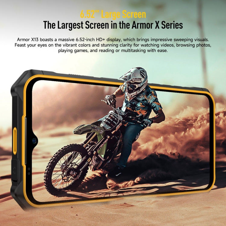 Ulefone Armor X13, 6GB+64GB, IP68/IP69K Rugged Phone, 6.52 inch Android 13 MediaTek Helio G36 Octa Core, Network: 4G, NFC, OTG(All Black) - Ulefone by Ulefone | Online Shopping UK | buy2fix