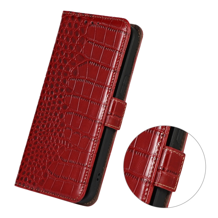 For Nothing Phone 2 Crocodile Top Layer Cowhide Leather Phone Case(Red) - More Brand by buy2fix | Online Shopping UK | buy2fix