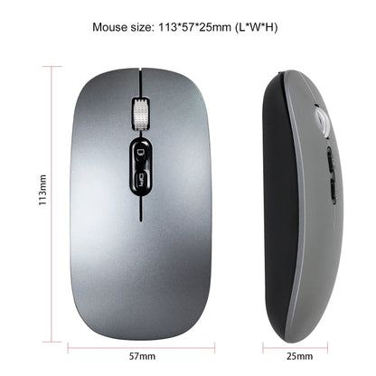 HXSJ M103 1600DPI UV Dual Mode 2.4GHz + Bluetooth 5.1 Wireless Rechargeable Mouse(Black) - Wireless Mice by HXSJ | Online Shopping UK | buy2fix