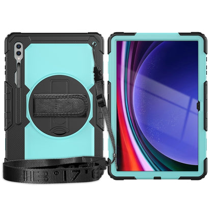 For Samsung Galaxy Tab S9 Ultra / S8 Ultra Silicone + PC Tablet Case(Black+Light Blue) - Galaxy Tab S9 Ultra Cases by buy2fix | Online Shopping UK | buy2fix