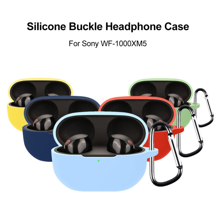 For Sony WF-1000XM5 Wireless Bluetooth Earphone Silicone Protective Case(Dark Blue) - Sony Earphone Case by buy2fix | Online Shopping UK | buy2fix