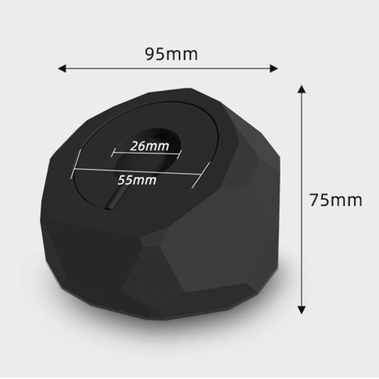 Diamond-shaped 2 in 1 Wireless Charging Silicone Base(Black) - Charger / Holder by buy2fix | Online Shopping UK | buy2fix