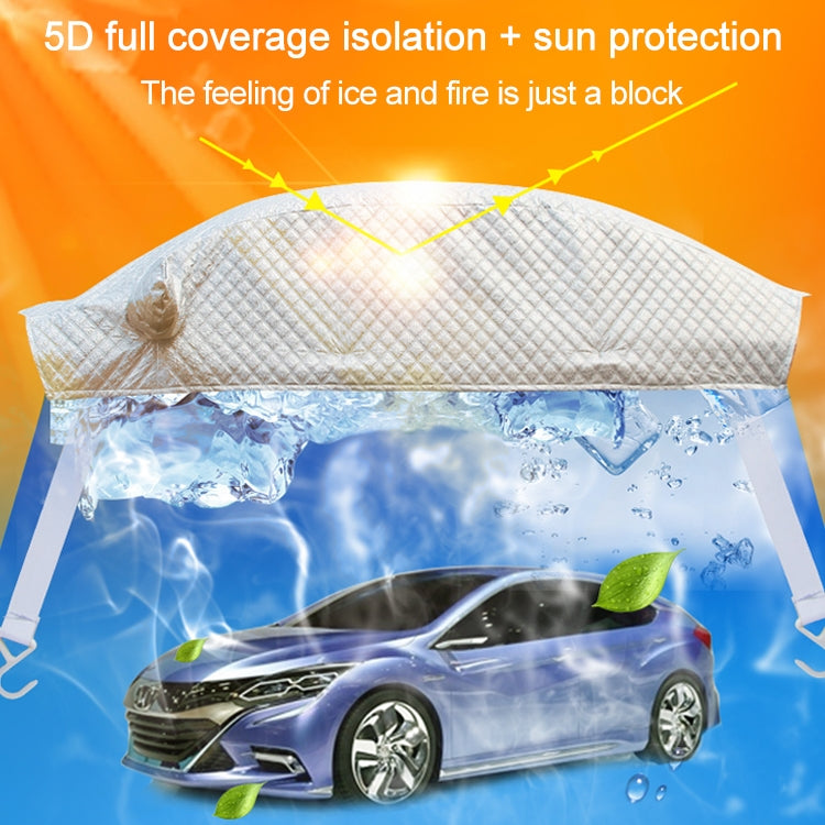 Car Half-cover Car Clothing Sunscreen Heat Insulation Sun Nisor, Plus Cotton Size: 4.7x1.8x1.8m - Aluminum Film PEVA by buy2fix | Online Shopping UK | buy2fix