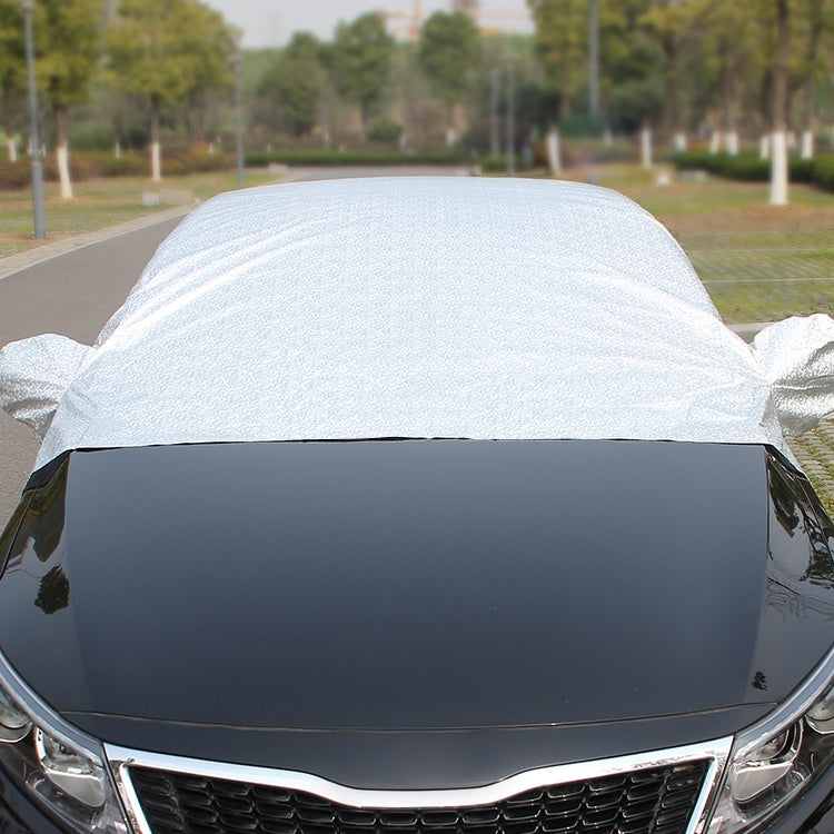 Car Half-cover Car Clothing Sunscreen Heat Insulation Sun Nisor, Aluminum Foil Size: 4.8x1.9x1.5m - Aluminum Film PEVA by buy2fix | Online Shopping UK | buy2fix