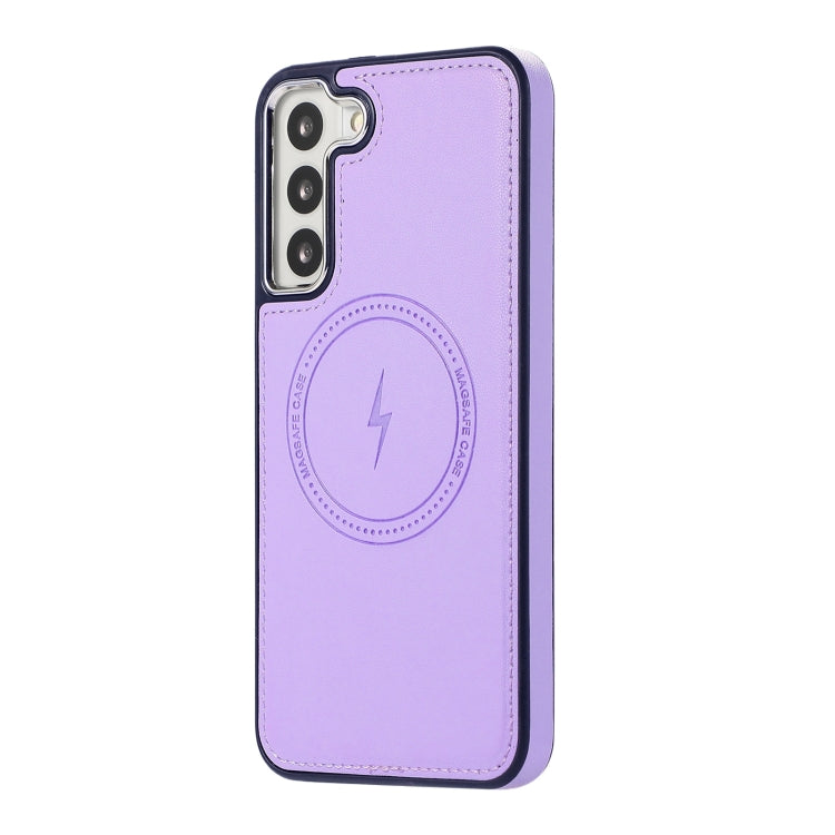 For Samsung Galaxy S23+ 5G Side Leather Magsafe Phone Case(Light Purple) - Galaxy S23+ 5G Cases by buy2fix | Online Shopping UK | buy2fix