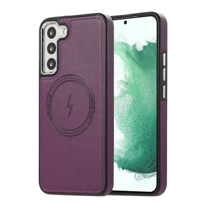 For Samsung Galaxy S23+ 5G Side Leather Magsafe Phone Case(Dark Purple) - Galaxy S23+ 5G Cases by buy2fix | Online Shopping UK | buy2fix