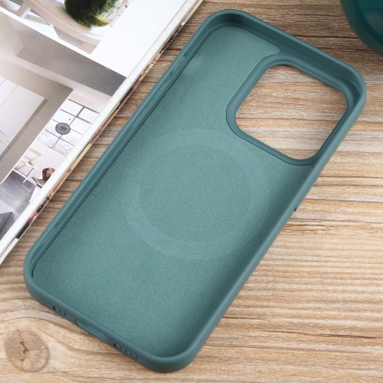 For iPhone 15 Pro MagSafe Liquid Silicone Phone Case(Deep Green) - iPhone 15 Pro Cases by buy2fix | Online Shopping UK | buy2fix