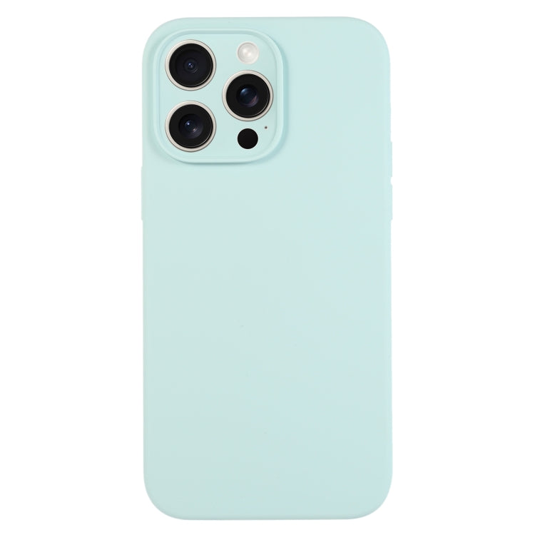 For iPhone 15 Pro Max Pure Color Liquid Silicone Fine Pore Phone Case(Turquoise) - iPhone 15 Pro Max Cases by buy2fix | Online Shopping UK | buy2fix