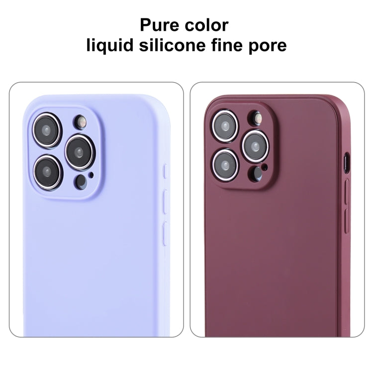 For iPhone 15 Pro Max Pure Color Liquid Silicone Fine Pore Phone Case(Sand Pink) - iPhone 15 Pro Max Cases by buy2fix | Online Shopping UK | buy2fix