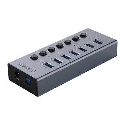 ORICO BT2U3-7AB-GY-BP 7 Ports USB 3.0 HUB with Individual Switches(AU Plug) - USB 3.0 HUB by ORICO | Online Shopping UK | buy2fix