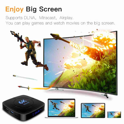 6K Ultra HD Android 12.0 Smart TV Box with Remote Control, 4GB+64GB, Allwinner H616 1.5GHZ Quad-Core(US Plug) - Others by buy2fix | Online Shopping UK | buy2fix