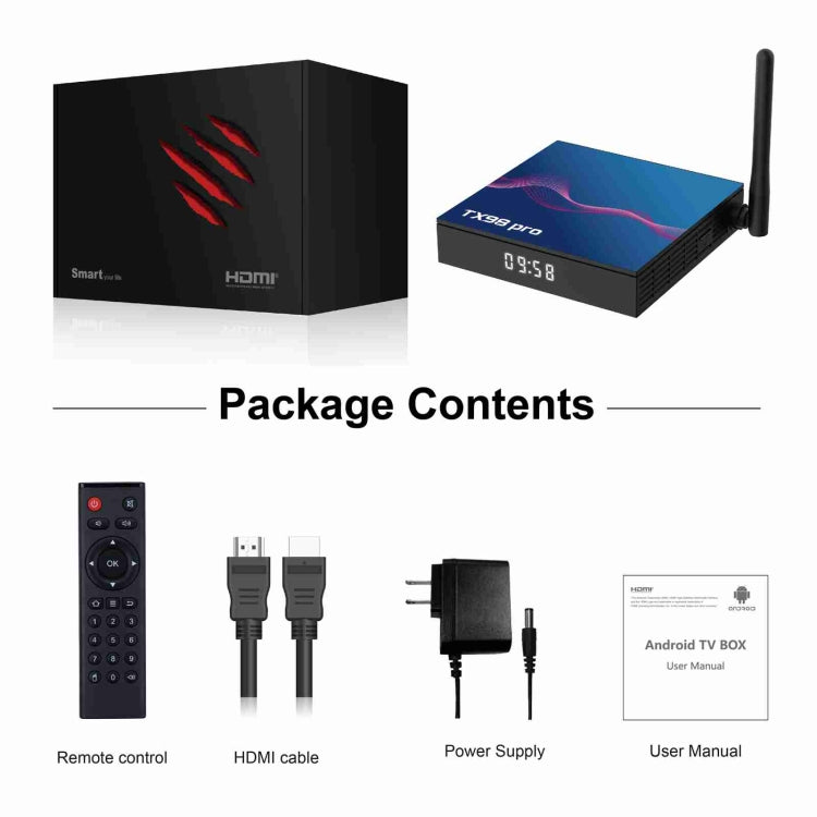 TX98 Pro 4K Ultra HD Android 12.0 Smart TV Box with Remote Control, 4GB+32GB, Allwinner H618 Quad-Core(AU Plug) - Others by buy2fix | Online Shopping UK | buy2fix