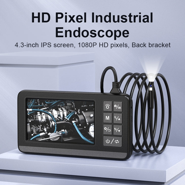 P005 8mm Dual Lenses Industrial Pipeline Endoscope with 4.3 inch HD Screen, Spec:1m Tube -  by buy2fix | Online Shopping UK | buy2fix