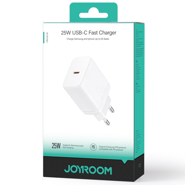 JOYROOM JR-TCF11 25W USB-C / Type-C Port Fast Charger, Specification:EU Plug(White) - USB Charger by JOYROOM | Online Shopping UK | buy2fix