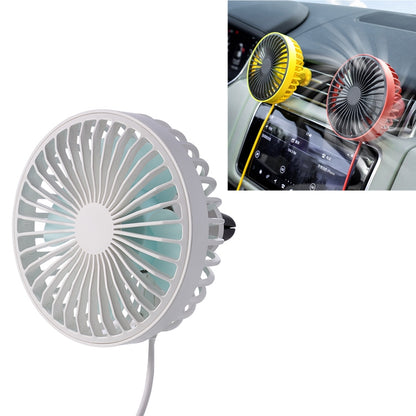 F829 Portable Car Air Outlet Electric Cooling Fan with LED Light(White) - Heating & Fans by buy2fix | Online Shopping UK | buy2fix