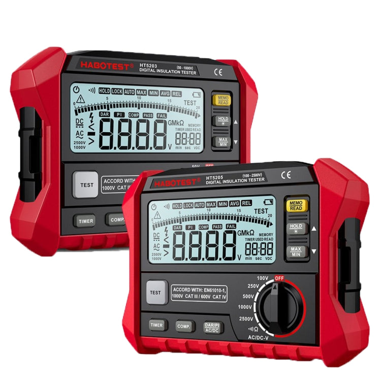 HABOTEST HT5203 Insulation Resistor Tester - Battery & Resistance Tester by HABOTEST | Online Shopping UK | buy2fix