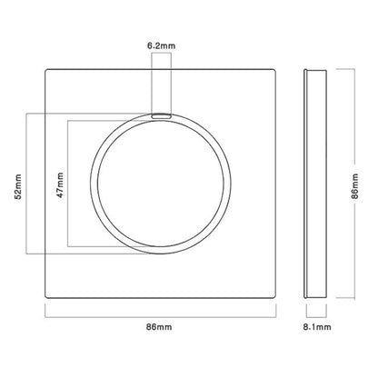 86mm Gray Aluminum Wire Drawing LED Switch Panel, Style:Two Billing Control - Consumer Electronics by buy2fix | Online Shopping UK | buy2fix