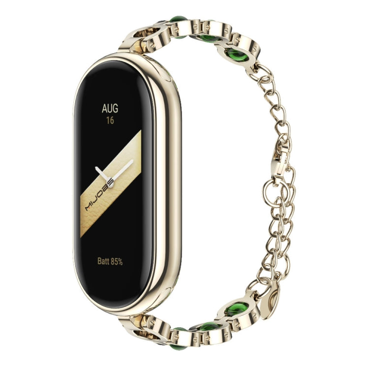 For Xiaomi Mi Band 8 / 9 / 9 NFC Mijobs Mermaid Beauty Bracelet Watch Band(Light Gold Green) - Watch Bands by MIJOBS | Online Shopping UK | buy2fix