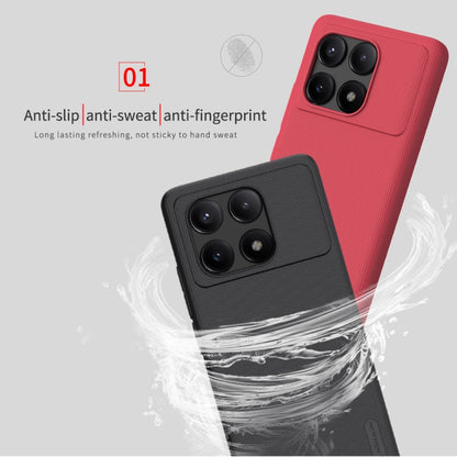 For Xiaomi Redmi K70E / Poco X6 Pro 5G NILLKIN Frosted PC Phone Case(Red) - K70E Cases by NILLKIN | Online Shopping UK | buy2fix