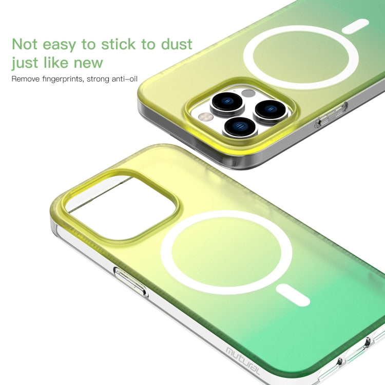 For iPhone 15 Pro Mutural MagSafe Magnetic Gradient Phone Case(Yellow) - iPhone 15 Pro Cases by Mutural | Online Shopping UK | buy2fix