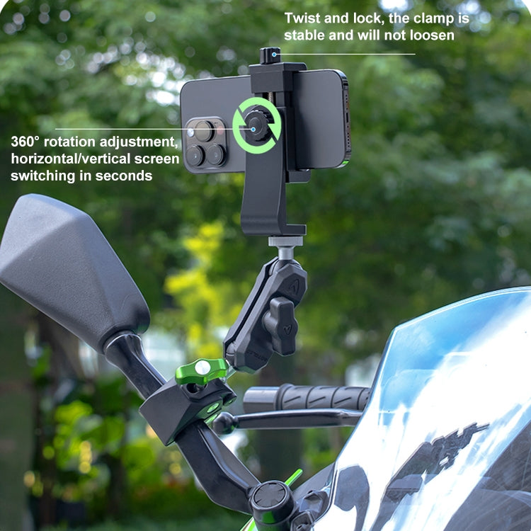 RUIGPRO Crab Clamp Action Camera Bracket 1/4 Ball Head with Phone Clamp - Holder by RUIGPRO | Online Shopping UK | buy2fix