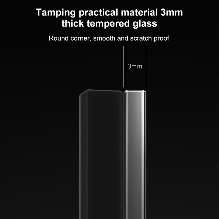 86mm Round LED Tempered Glass Switch Panel, Gray Round Glass, Style:Two Open Dual Control - Consumer Electronics by buy2fix | Online Shopping UK | buy2fix