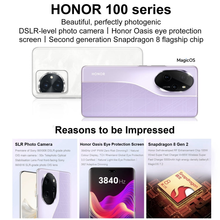 Honor 100 Pro, 16GB+1TB, Screen Fingerprint Identification, 6.78 inch MagicOS 7.2 Snapdragon 8 Gen 2 Octa Core up to 3.19GHz, Network: 5G, NFC, OTG, Support Google Play(Blue) - Honor by Huawei | Online Shopping UK | buy2fix