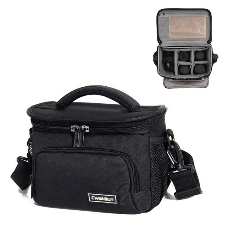 Cwatcun D67 Crossbody Camera Bag Photography Lens Shoulder Bag, Size:36 x 21 x 24cm XL(Black) - Strap Satchel by Cwatcun | Online Shopping UK | buy2fix