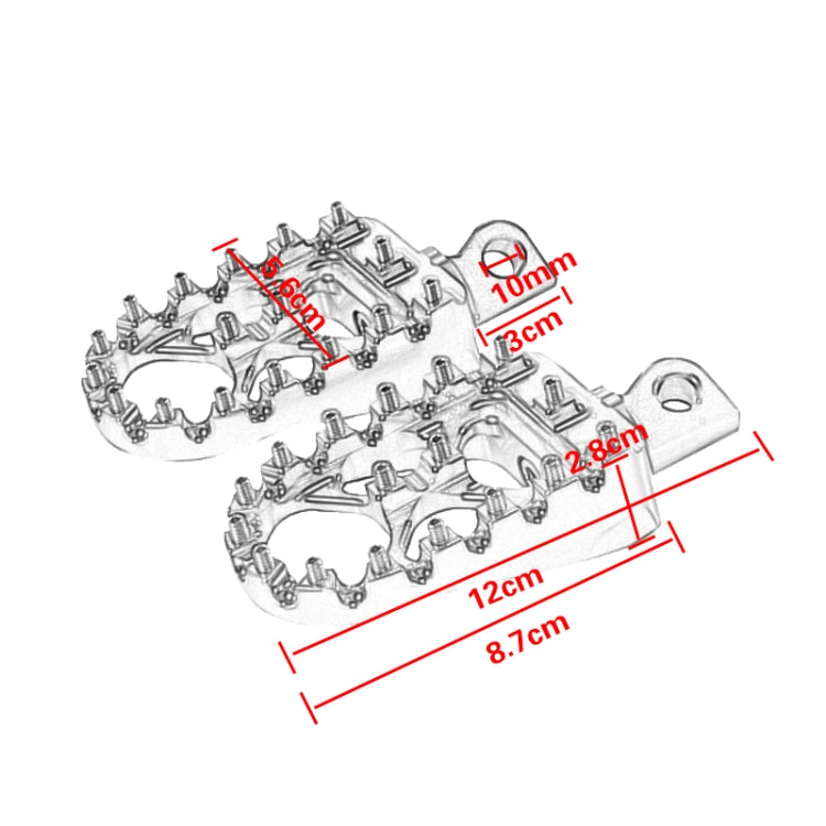 Motorcycle Modification Pedal Set Wide Fat Footpegs Foot Pegs for Harley (Red) - In Car by buy2fix | Online Shopping UK | buy2fix