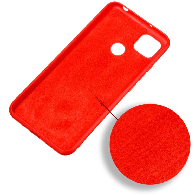 For Xiaomi Redmi 9C Pure Color Liquid Silicone Shockproof Full Coverage Protective Case(Red) - Xiaomi Accessories by buy2fix | Online Shopping UK | buy2fix