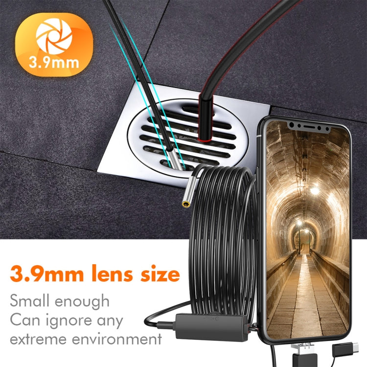 inskam107 3.9mm 3 In 1 HD Waterproof Industry Digital Endoscope Inspection Camera, Length:1m Hard Cable -  by buy2fix | Online Shopping UK | buy2fix