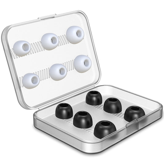12 PCS Wireless Earphone Replaceable Silicone + Memory Foam Ear Cap Earplugs for AirPods Pro, with Storage Box(White + Black) - Apple Accessories by buy2fix | Online Shopping UK | buy2fix