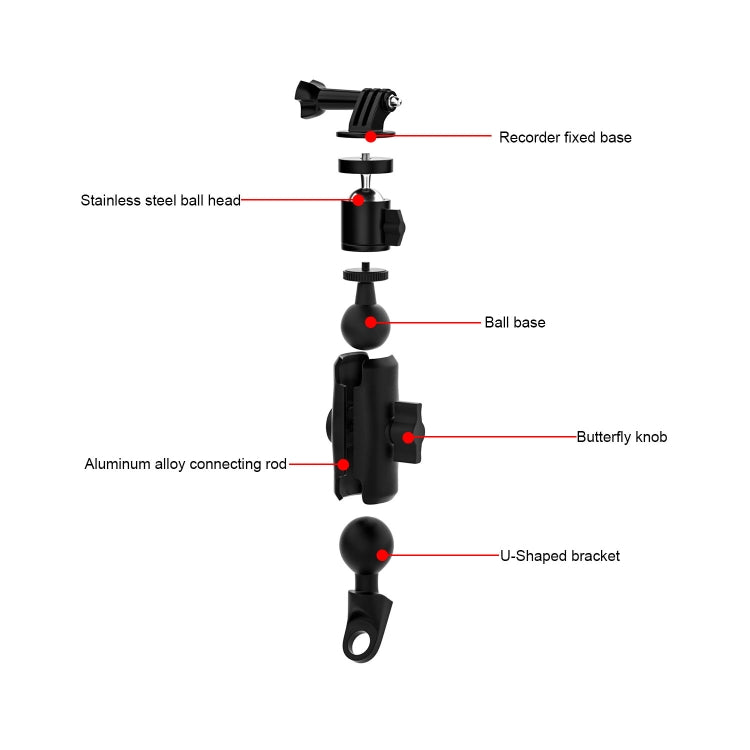 CS-1134B1 Motorcycle Bike Action Camera Recorder Mobile Phone Fixing Bracket Holder, Mirror Holder Version - Holder by buy2fix | Online Shopping UK | buy2fix