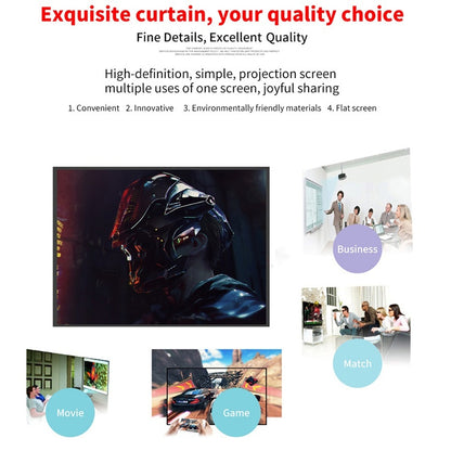 Simple Folding Thin Polyester Projector Film Curtain, Size:100 inch (16:9) Projection Area: 221x125cm - Consumer Electronics by buy2fix | Online Shopping UK | buy2fix