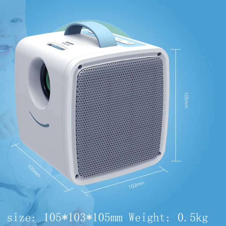 Q2 LED 1080P Mini Portable Projector Children Projector, Plug Type:AU Plug(Blue White) - Consumer Electronics by buy2fix | Online Shopping UK | buy2fix