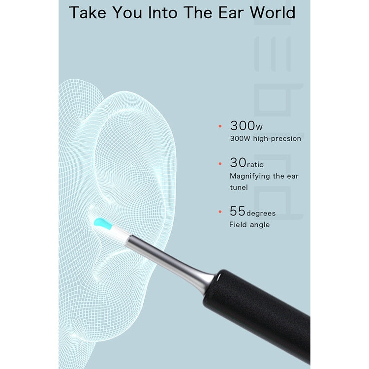 Bebird C3 4.5mm Wireless Wifi High-definition Visual Ear Spoon 3 Million Pixels Out Ear Visual Ear Spoon with IP67 Waterproof(Black) - Ear Care Tools by Bebird | Online Shopping UK | buy2fix