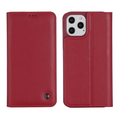 For iPhone 12 / 12 Pro GEBEI PU+TPU Horizontal Flip Protective Case with Holder & Card Slots(Red) - iPhone 12 / 12 Pro Cases by GEBEI | Online Shopping UK | buy2fix