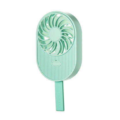 LLD-17 0.7-1.2W Ice Cream Shape Portable 2 Speed Control USB Charging Handheld Fan with Lanyard (Green) - Consumer Electronics by buy2fix | Online Shopping UK | buy2fix