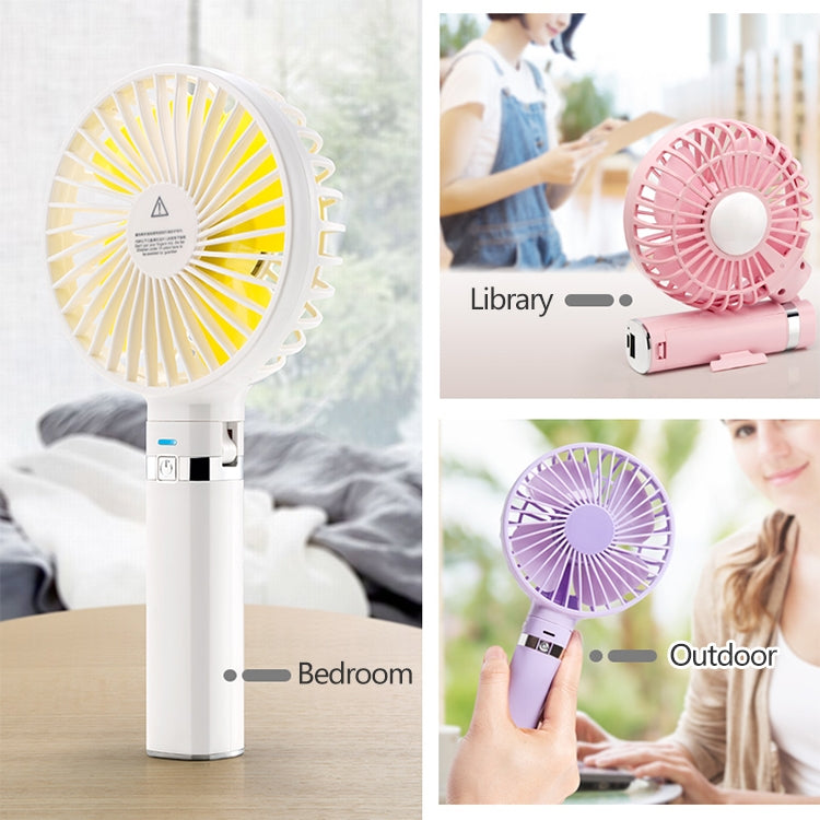 S2 Portable Foldable Handheld Electric Fan, with 3 Speed Control & Night Light (Pink) - Electric Fans by buy2fix | Online Shopping UK | buy2fix