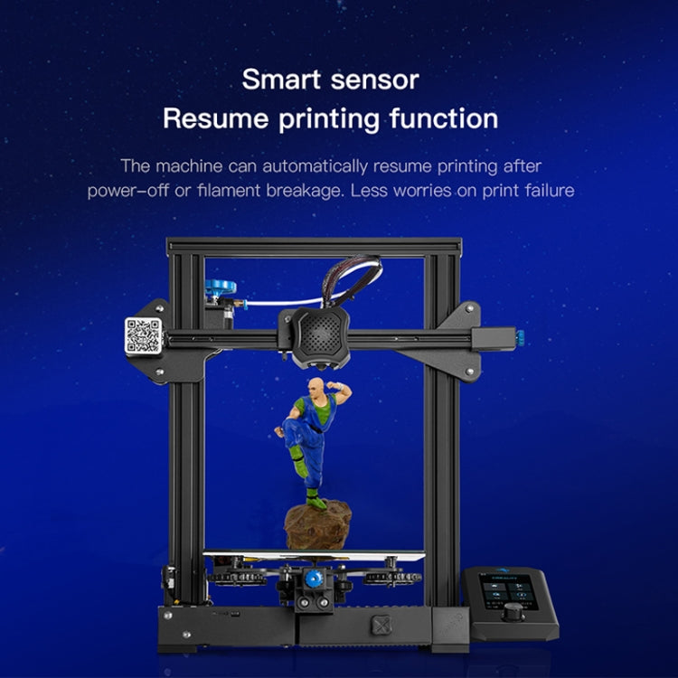 CREALITY Ender-3 V2 Craborundom Glass Platform Ultra-silent DIY 3D Printer, Print Size : 22 x 22 x 25cm, UK Plug - 3D Printer by Creality | Online Shopping UK | buy2fix