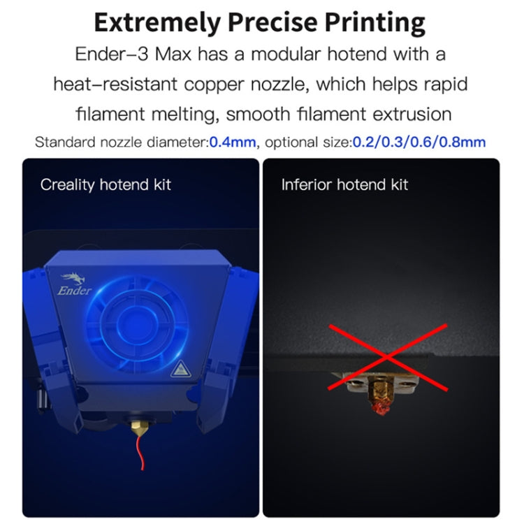 CREALITY Ender-3 Max Smart Sensor Dual Cooling Fans DIY 3D Printer, Print Size : 30 x 30 x 34cm, EU Plug - 3D Printer by Creality | Online Shopping UK | buy2fix